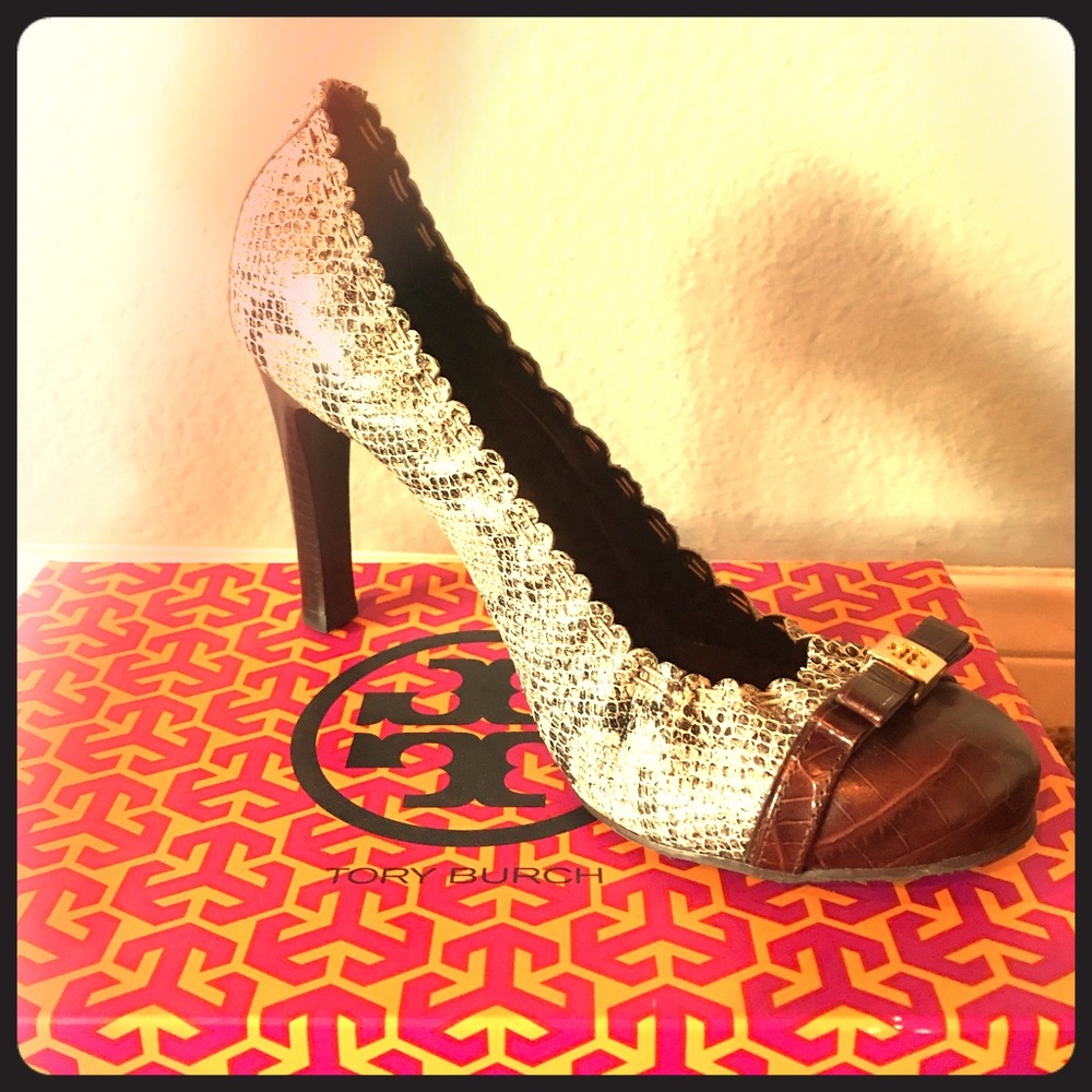 Tory Burch Snakeskin Heels